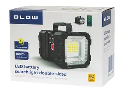 Aluminiowa latarka ręczna LED dwustronny szperacz z funkcją powerbank