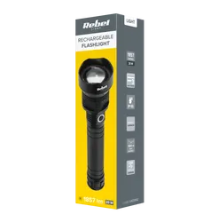 Aluminiowa latarka ręczna REBEL LED 20W ZOOM akumulator USB 800m