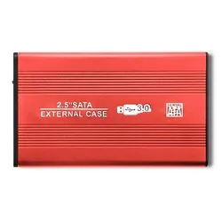 Aluminiowa obudowa zewnętrzna USB 3.0/SATA3 Qoltec dla dysków HDD/SSD 2.5" - czerwony