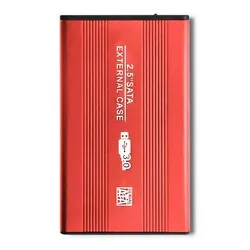 Aluminiowa obudowa zewnętrzna USB 3.0/SATA3 Qoltec dla dysków HDD/SSD 2.5" - czerwony