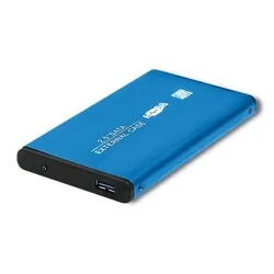 Aluminiowa obudowa zewnętrzna USB 3.0/SATA3 Qoltec dla dysków HDD/SSD 2.5" - niebieski