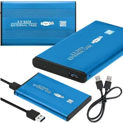 Aluminiowa obudowa zewnętrzna USB 3.0/SATA3 Qoltec dla dysków HDD/SSD 2.5" - niebieski