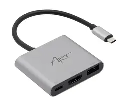 Aluminiowy adapter USB-C na HDMI 4K 30Hz   USB 3.0   USB-C 15 cm
