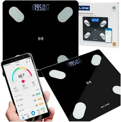 Analityczna waga łazienkowa 180kg BLOW Bluetooth 25 funkcji - czarna