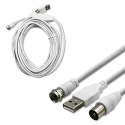 Antena DVB-T2 Qoltec VHF UHF 4K dookólna zewnętrzna - biała