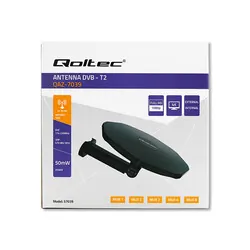 Antena DVB-T2 Qoltec VHF UHF 4K dookólna zewnętrzna - czarna