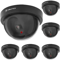 Atrapa kamery kopułkowej z LED Cabletech DK-2 zestaw 6 sztuk