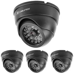 Atrapa kamery kopułkowej z LED Cabletech DK-3 zestaw 4 sztuk