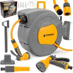 Automatyczny bęben zwijacz z wężem ogrodowym 20m 1/2" Powermat PM-ABNW-20T