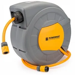 Automatyczny bęben zwijacz z wężem ogrodowym 20m 1/2" Powermat PM-ABNW-20T