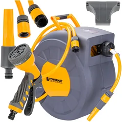 Automatyczny bęben zwijacz z wężem ogrodowym 35m 1/2" Powermat PM-ABNW-35M