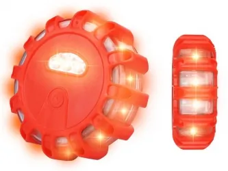 Lampa ostrzegawcza 12+3 LED LTC kempingowa flara na baterie