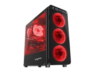 Obudowa GENESIS IRID 300 RED MIDI TOWER Z OKNEM, REG. OBR., USB 3.0, BEZ PSU