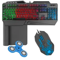 Klawiatura gamingowa podświetlana FURY SKYRAIDER mata mysz dla graczy