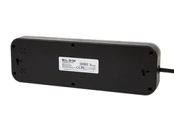 Listwa przedłużacz sieciowy BLOW 5 gniazd   4x USB   1x USC-C 3m - czarny
