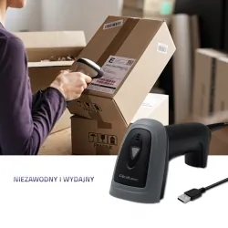 Czytnik kodów kreskowych 1D i QR 2D Qoltec USB