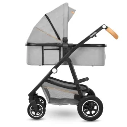 Wózek wielofunkcyjny LIONELO AMBER 2 w 1 spacerówka + gondola + torba + akcesoria - szary
