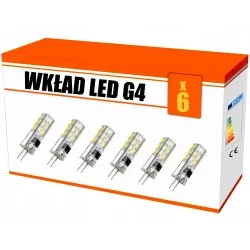 Wkład LED G4 1.5W DC12V SMD 360° 10x38 mm - 3szt