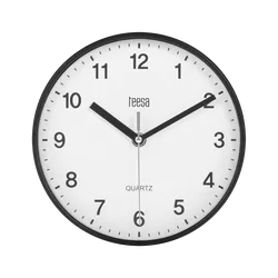 Zegar ścienny Teesa 20 cm - czarny