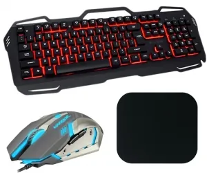 Klawiatura gamingowa podświetlana dla graczy BLOW STEEL + mysz + słuchawki