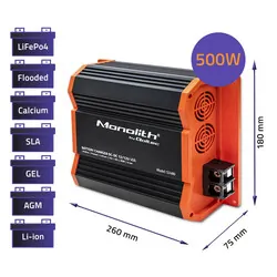 Ładowarka do akumulatorów LiFePO4 AGM Qoltec Monolith DC-DC 12V - 12V 40A 500W