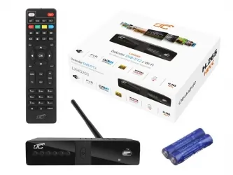 Tuner cyfrowy LTC DVB-T2 WiFi HEVC H.265 z programowalnym pilotem