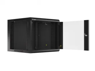 Szafa instalacyjna RACK wisząca 19'' 9U 570x600 drzwi szklane Lanberg  - czarna