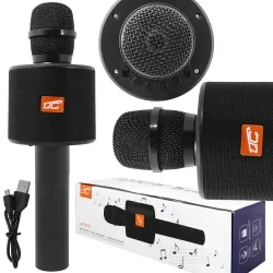 Bezprzewodowy mikrofon Bluetooth LTC z głośnikiem karaoke czarny