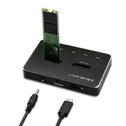 Stacja dokująca dysków Qoltec 2x SSD M.2 NVMe SATA USB-C DUAL 2x 2TB