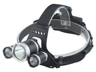 Akumulatorowa latarka czołowa 3xLED LTC 1200lm + 2 ładowarki