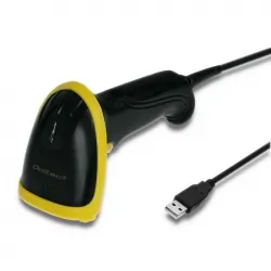 Laserowy czytnik kodów kreskowych 1D QR 2D Qoltec USB - czarny