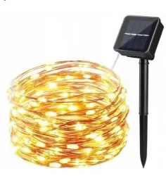 Łańcuch świetlny solarny 100 LED 10 m + panel solarny