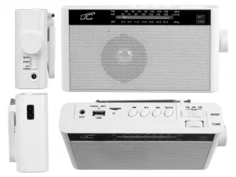 Przenośne radio LTC Sona z akumulatorem - białe