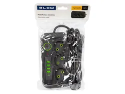 Listwa przedłużacz sieciowy BLOW 3 gniazda   4x USB   1x USC-C 5m - czarny