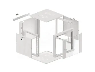 Szafa instalacyjna RACK wisząca 19'' 9U 570x600 drzwi szklane Lanberg  - szara