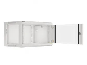 Szafa instalacyjna RACK V2 wisząca 19&#039;&#039; 6U 600x450 drzwi szklane Lanberg  - szara