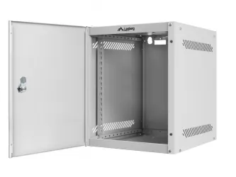 Szafa instalacyjna RACK wisząca 10'' 6U 280x310 drzwi metalowe Lanberg - szara