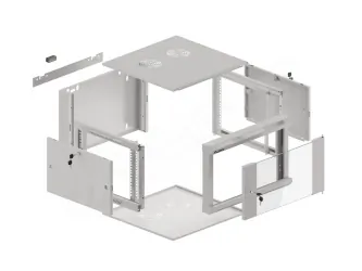 Szafa instalacyjna RACK wisząca 19'' 6U 570x600 drzwi szklane Lanberg  - szara