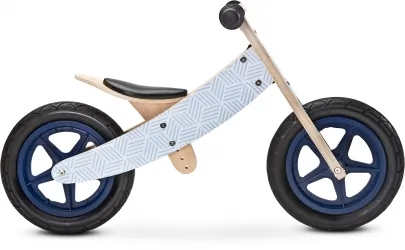 Rowerek biegowy drewniany Caretero Toyz Woody koła 12&quot; - niebieski
