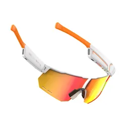 Sportowe okulary przeciwsłoneczne Bluetooth XO E8 UV400 nylonowe z mikrofonem białe