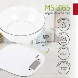 Elektroniczna waga kuchenna z misą Mesko MS 3165 5kg