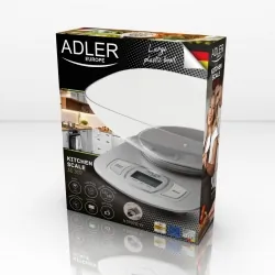 Elektroniczna waga kuchenna z misą Adler AD 3137s srebrna