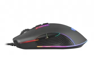Mysz dla graczy FURY Scrapper 6400DPI RGB podświetlana gamingowa oprogramowanie