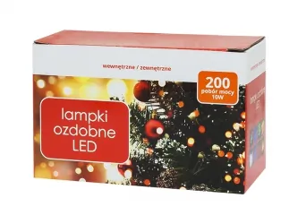 Lampki ozdobne choinkowe zielone Led 200szt 16m