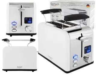 Toster z wyświetlaczem LCD na 2 kromki Gerlach GL 3221 biały
