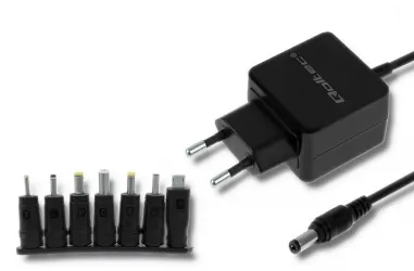 Uniwersalny zasilacz sieciowy 15W Qoltec 7 wtyczek