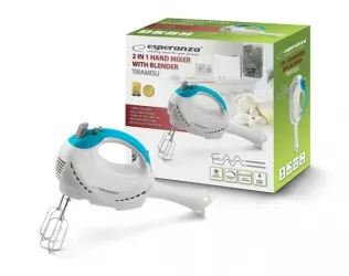 Ręczny mikser blender kuchenny 2w1 Esperanza Tiramisu - niebieski
