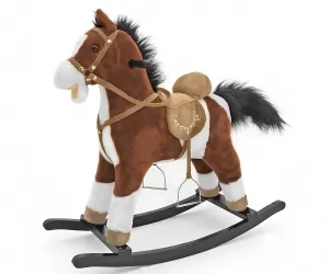 Koń na biegunach Milly Mally Mustang ciemny brąz interaktywny konik bujany