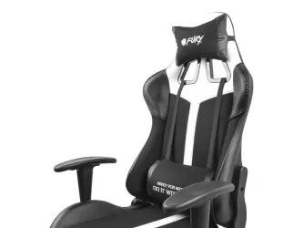 Fotel GAMINGOWY FURY  AVENGER XL czarno-biały