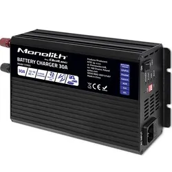 Inteligentna ładowarka do akumulatorów LiFePO4 AGM GEL SLA Qoltec Monolith 30A 12V